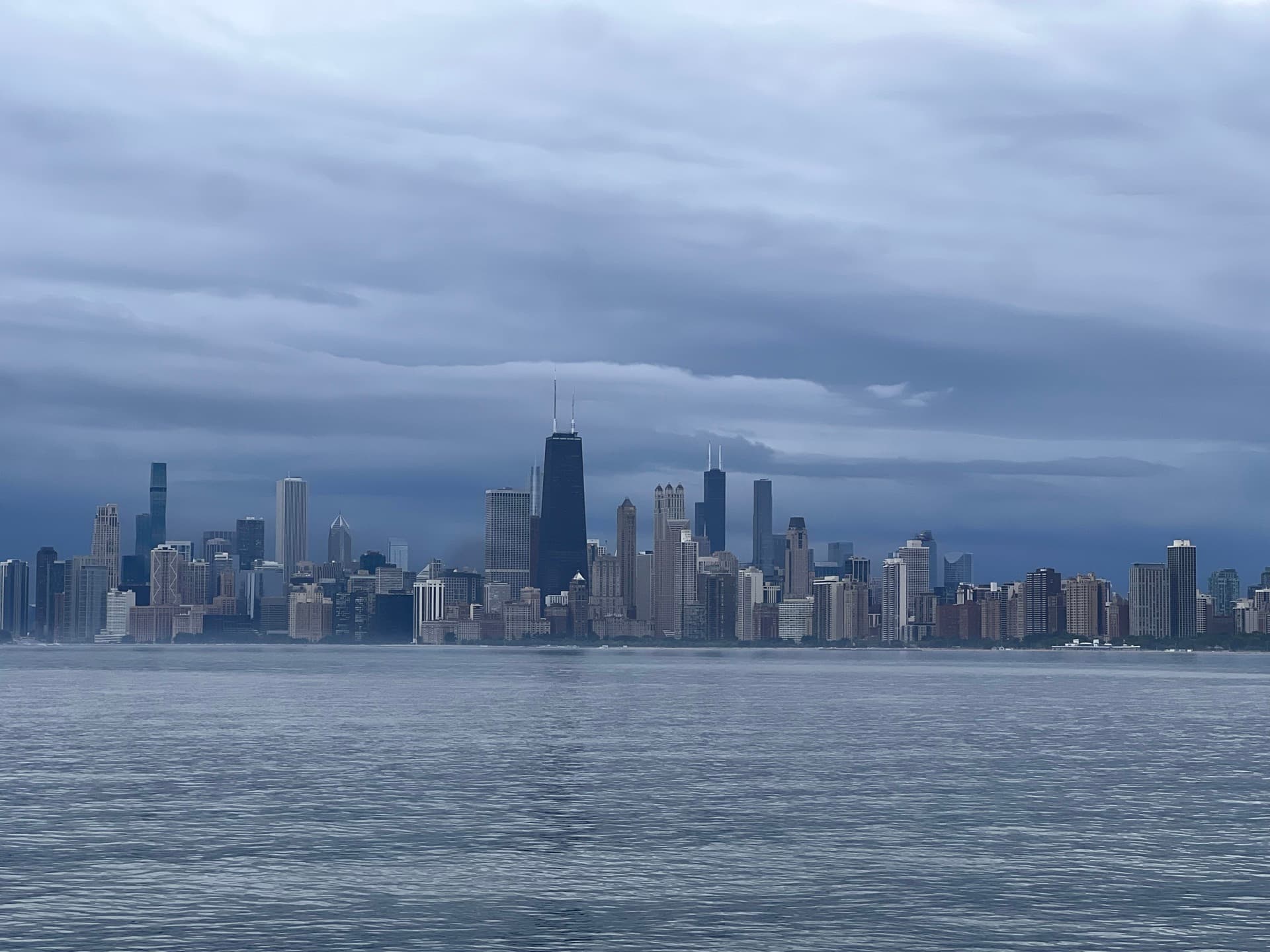 Chicago skyline from Lake Michigan